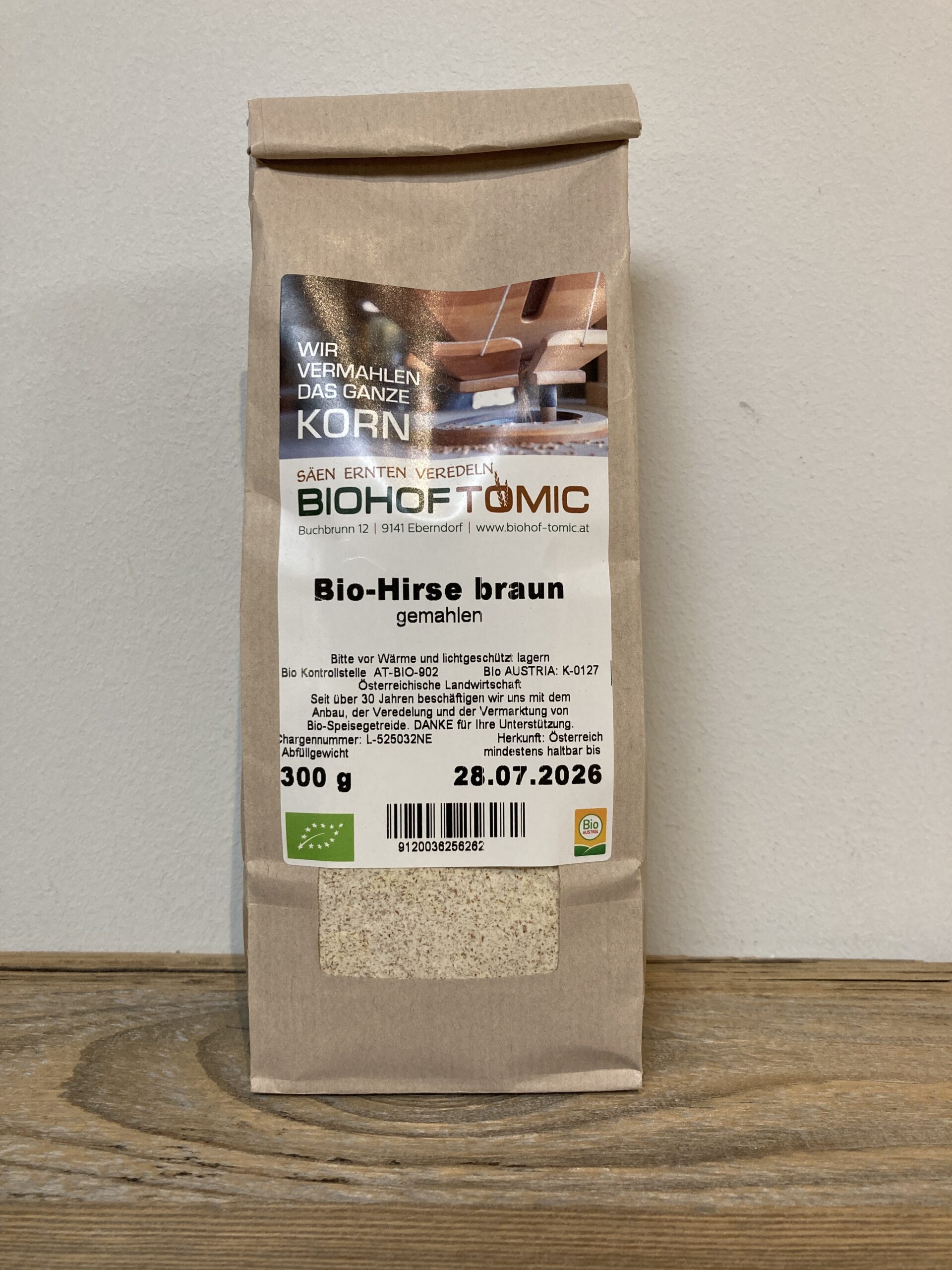 Bio-Braunhirse aus Österreich gemahlen 300g